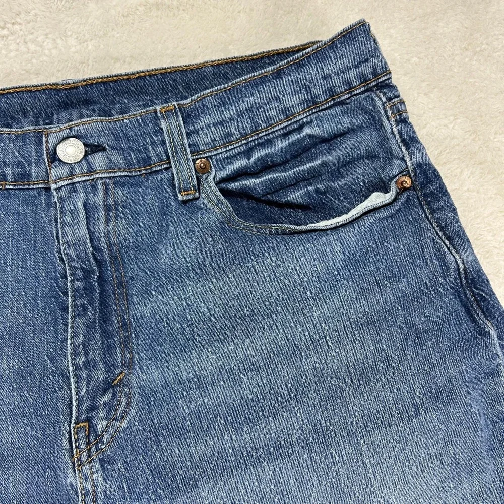 Levi's 527 Slim Bootcut Jeans Mens 33x30 Blue Whiskered Denim Mid Rise 5-Pocket